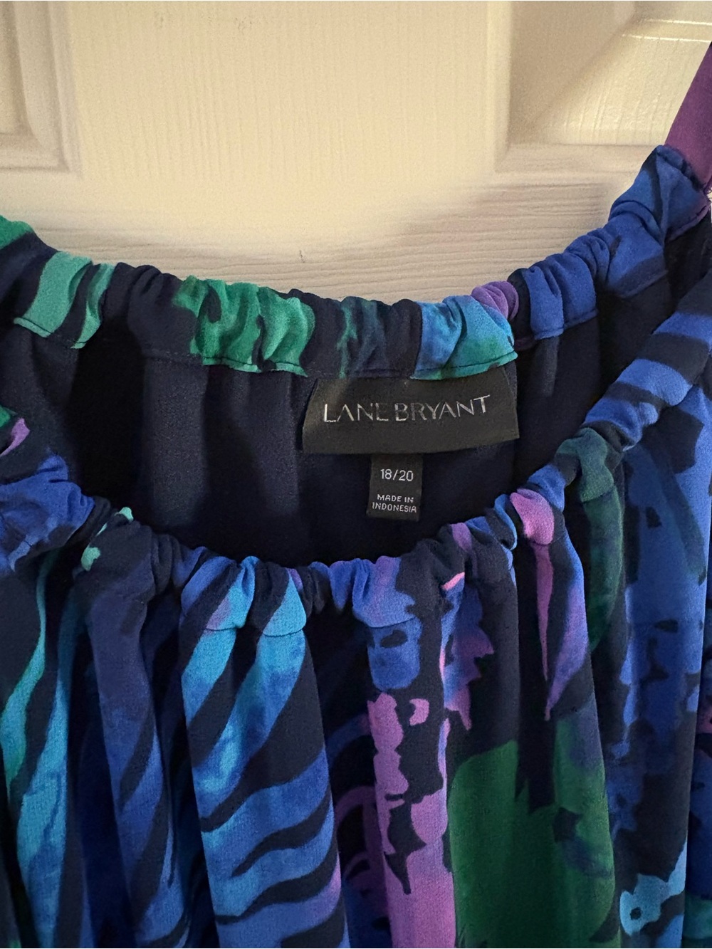 Lane Bryant Tropical Print Sundress in Purple & Blue Size 18/20 - Picture 2 of 3